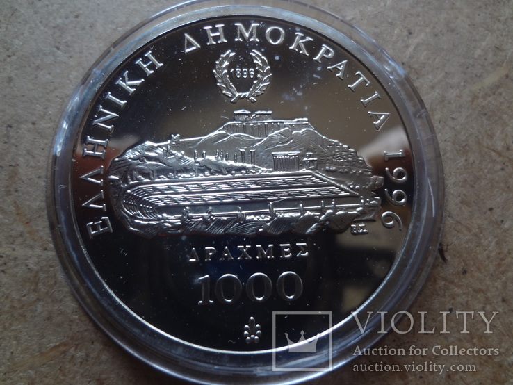 1000 драхм 1996  Греция  серебро, фото №4