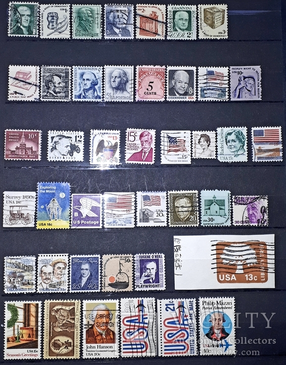 Почтовые марки США подборка ~120 шт., фото №4