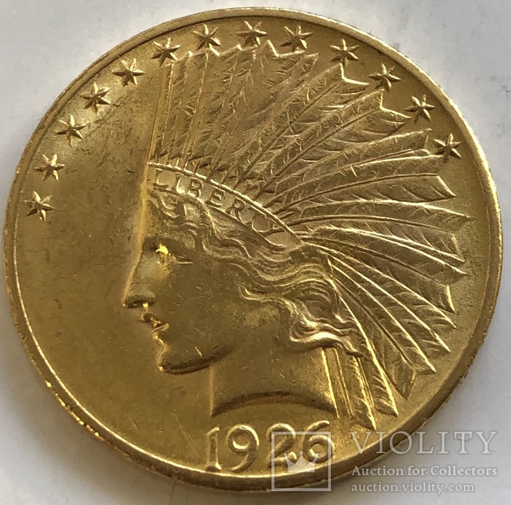 10 $ 1926 год США золото 16,7 грамм 900’