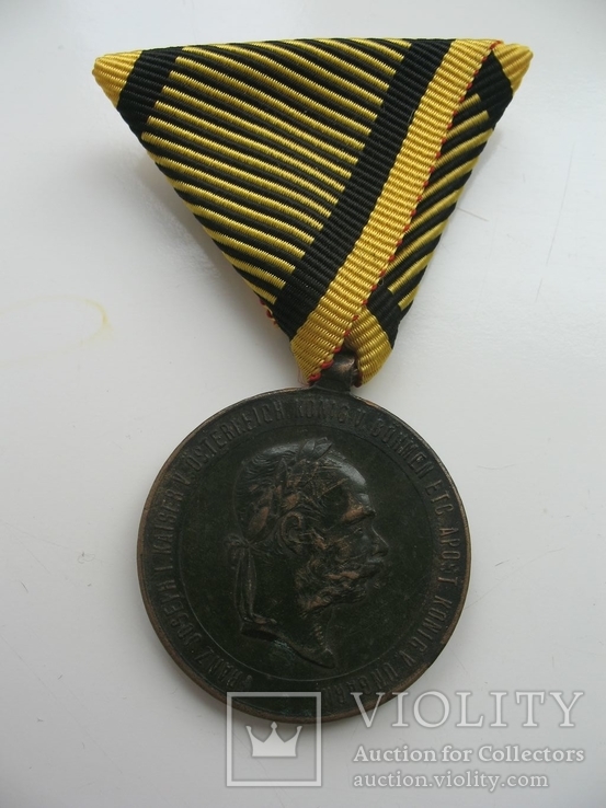 Австро-Венгрия " Военная медаль " " 2 December 1873 ", фото №2