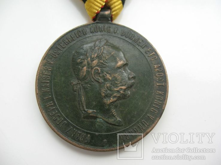 Австро-Венгрия " Военная медаль " " 2 December 1873 ", фото №4