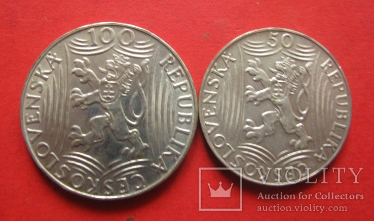 Чехословаччина 50 і 100 крон 1949, фото №6