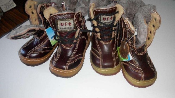 Распродажа кожаные ботиночки нат. мех р-ры 20-21-22 зима, photo number 4