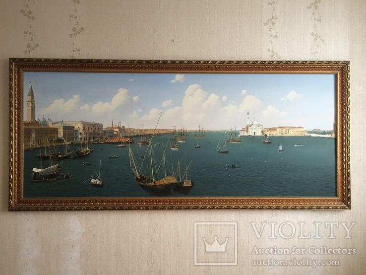 Картина большая, Венеция, холст, масло, 270x120 см, фото №2