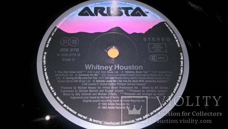  Whitney Houston (Whitney Houston) 1985. (LP). 12. Vinyl. Пластинка. Germany., фото №4