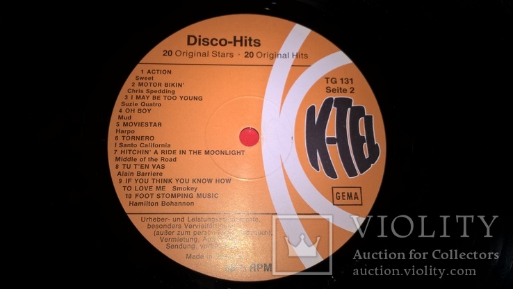 V.A. Smokey, Sweet, Mud, Suzie Quatro (Disco-Hits. K-Tel's) 1975. Пластинка. Germany, фото №5