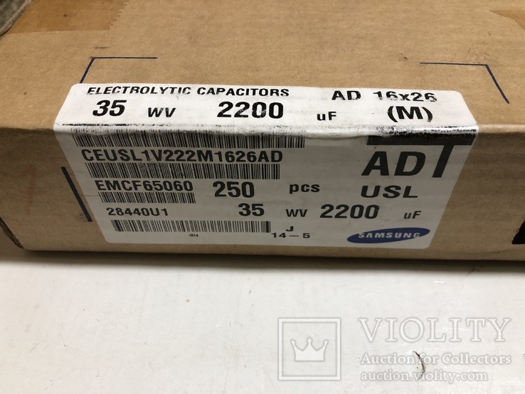 Конденсаторы электролитические Samsung 2200 uF 35v, 26*16, упаковка 80+ штук., фото №6