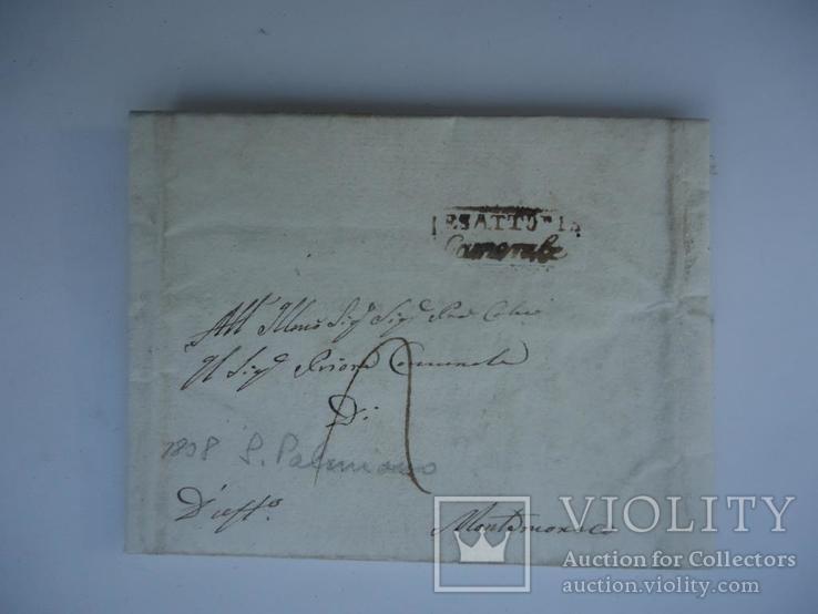 Италия 1838 г конверт, фото №2