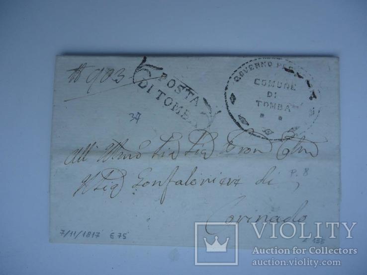 Италия 1817 г конверт письмо, photo number 2