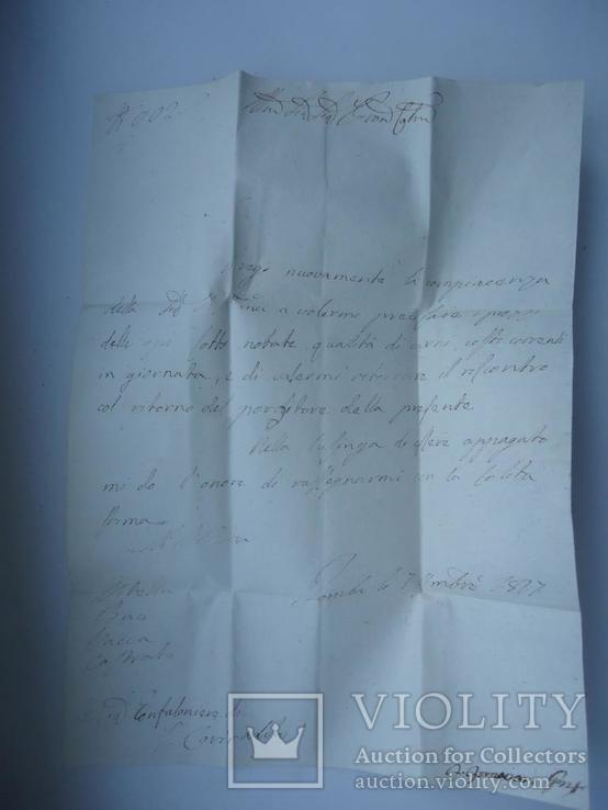 Италия 1817 г конверт письмо, photo number 4