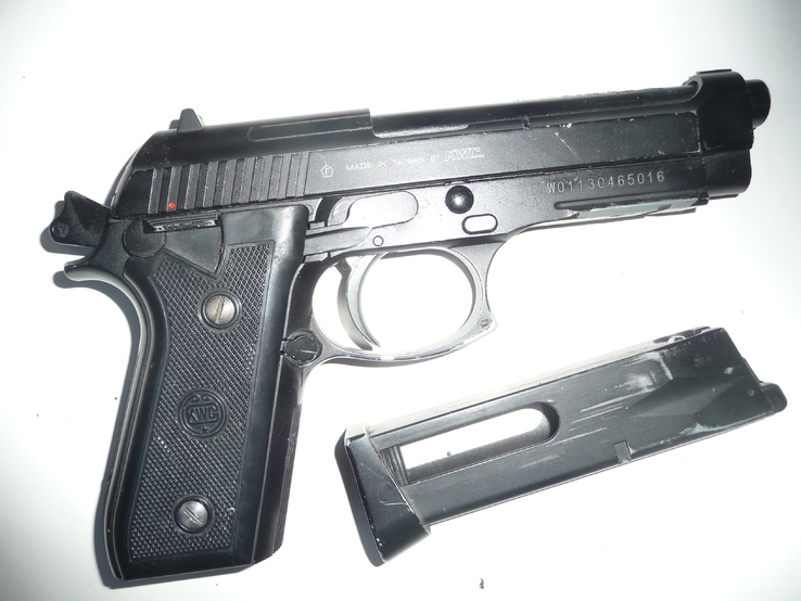 Пневматический пистолет KWC Beretta M92 +кож.кобура + 6 балонов+100 пуль, фото №6