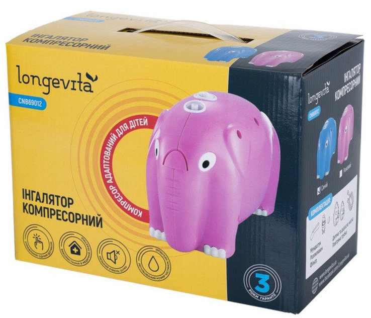 Inhalator Longevita CNB69012 Pink Dwustopniowa, numer zdjęcia 2