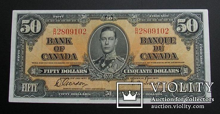 Канада 50 долларов 1937 Canada, фото №2