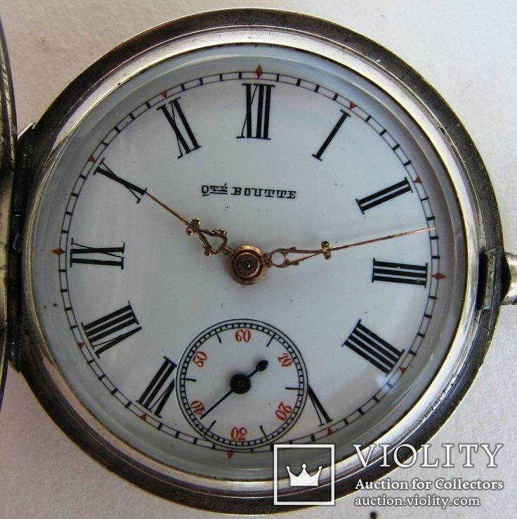 1860-е Часы швейцарские карманные Boutte серебро 84 пр., фото №10