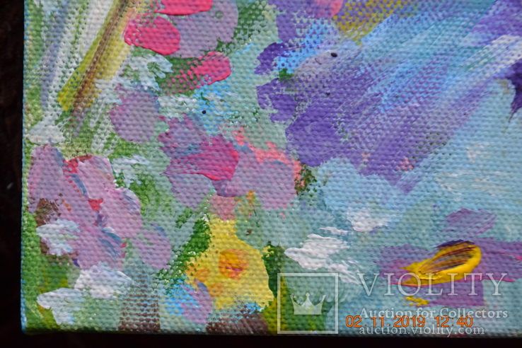 Картина "Метелик серед літа", 30х20 см., жовтень 2019 р., акрил, Лера Назаренко, 11 років, фото №8