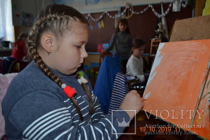Картина "Снігур", 30х24 см., жовтень 2019 р., акрилові фарби, Маша Швецова, 8 років, фото №10