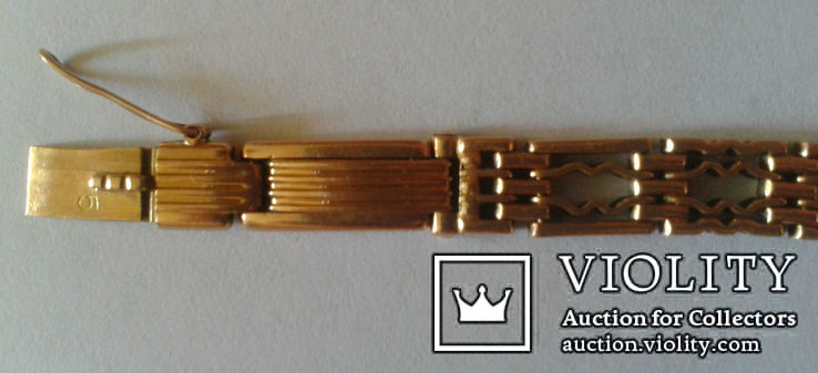Золотые часы ЗАРЯ с золотым браслетом 1959 г, фото №8