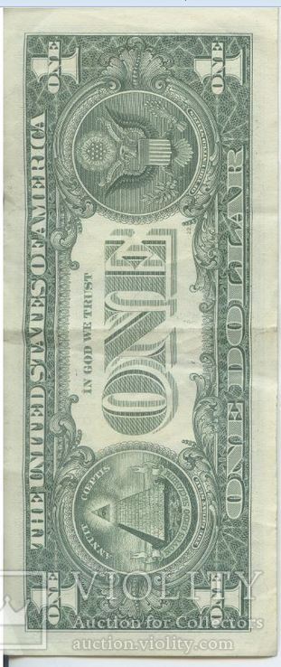 Дьявольский доллар № "666" №2- One USA dollar 2017, фото №3