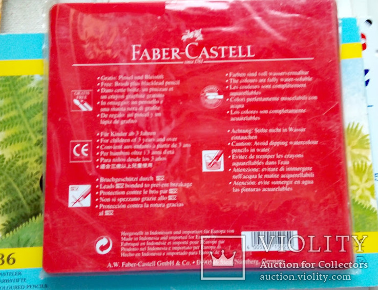 Набор - профи акварельных карандашей Faber Castell 24 цвета в металлической коробке, фото №4