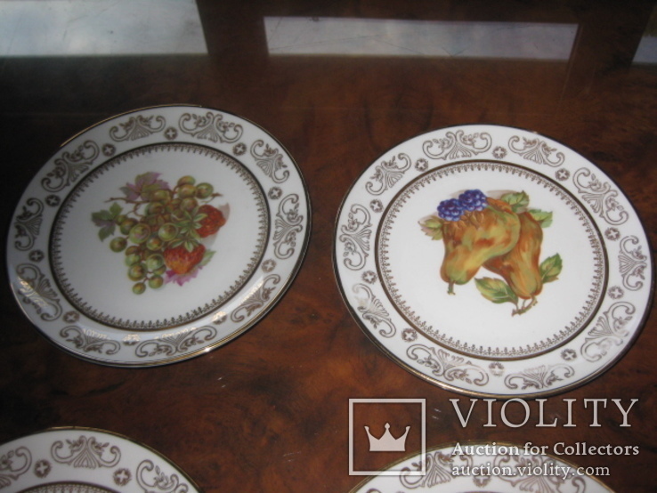 Фруктовый набор из 6 тарелок из Германии, фото №4