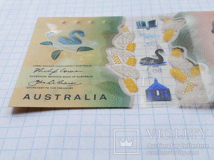 Австралия 50 долларов,пластик., фото №4