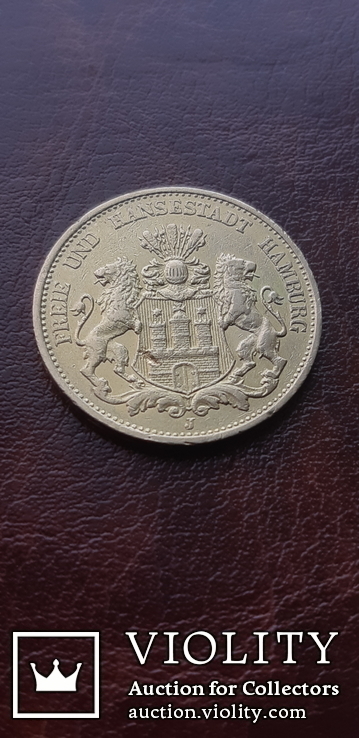 Золото 20 марок 1895 г. Гамбург, фото №4