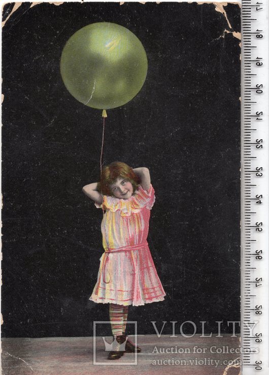 Старинная открытка. 1909 год. Фэнтези, дети.