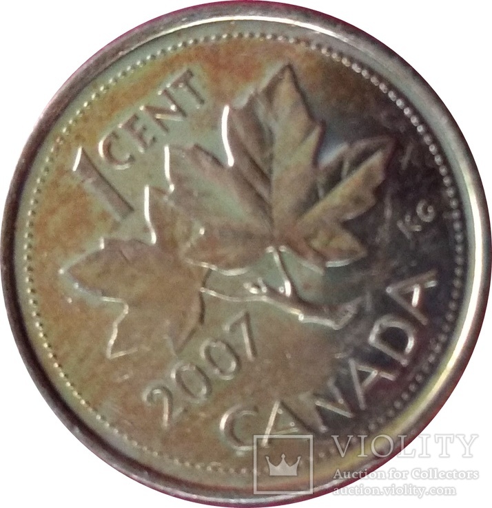 Канада 1 цент 2007, фото №3