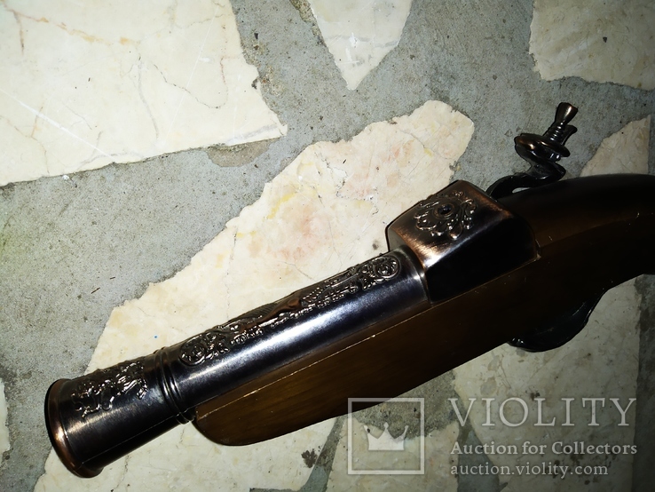 Пистолет коллекционный металл дерево, фото №6