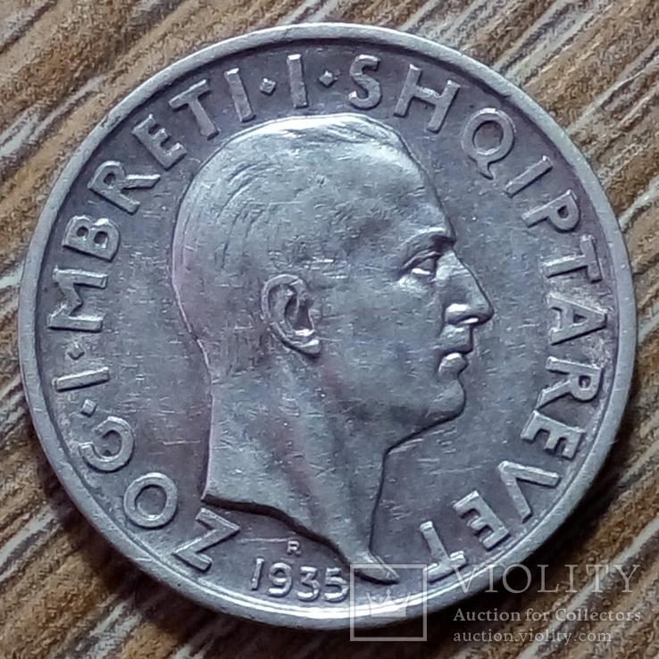 Албания 1 франг АР 1935 г., фото №3