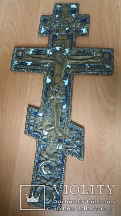Крест 34 см две эмали, фото №2