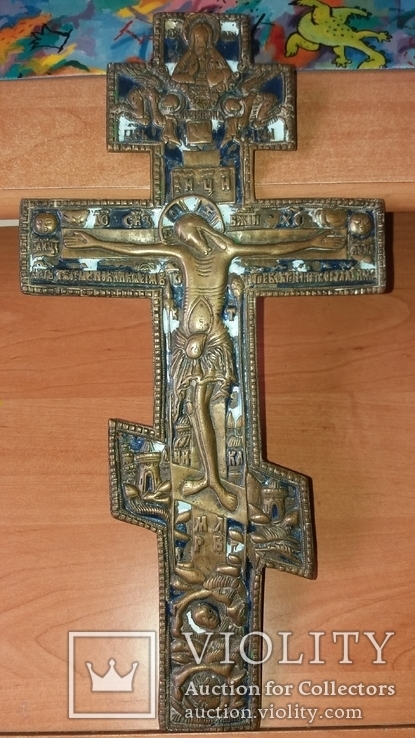 Крест 34 см две эмали, фото №3