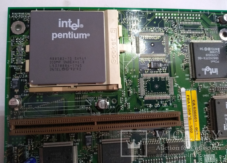 Материнская плата Intel c процессором Pentium75 под сокет 5, фото №4