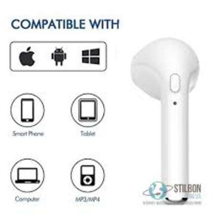 Бездротовий Bluetooth 4.0 навушник універсальний білий, numer zdjęcia 2