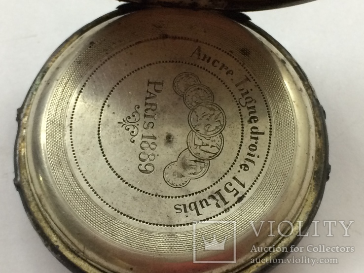 Часы карманные GEORGES FAVRE JACOT серебро, фото №7