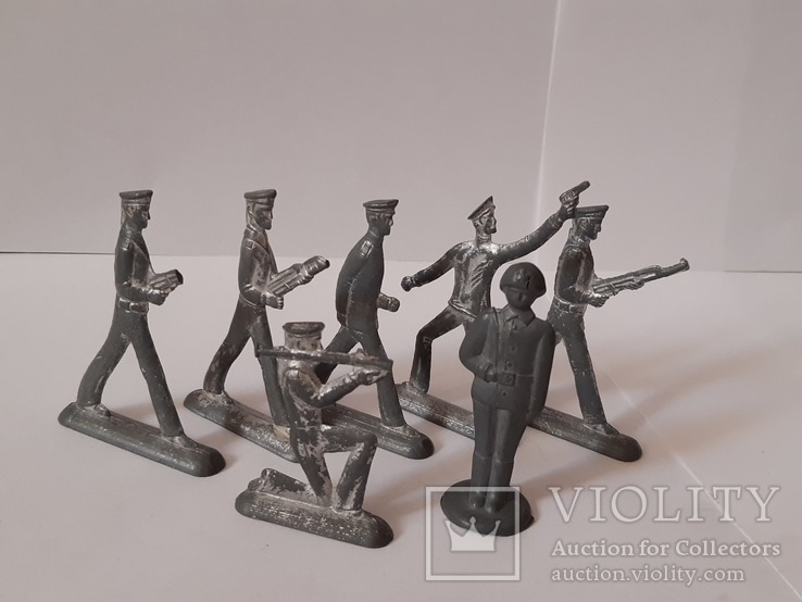 Фигурки солдатиков, оловяные солдатики, моряки 7 шт, фото №2