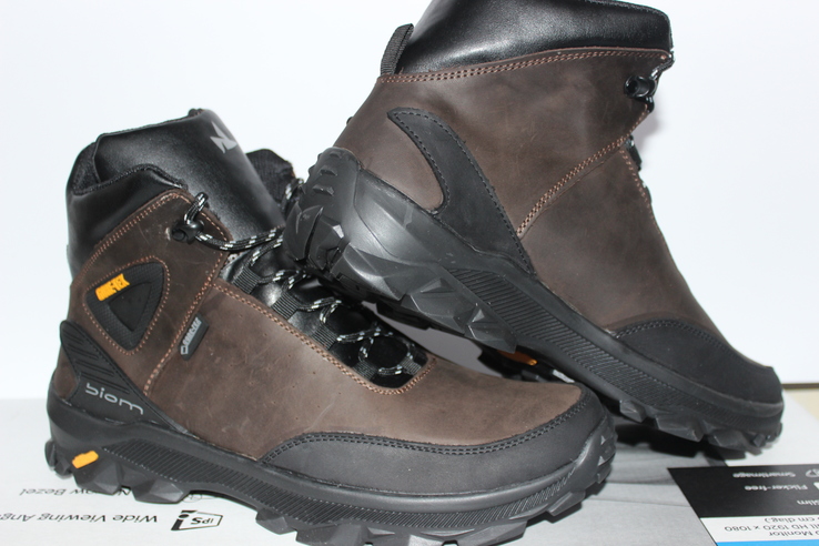 Зимние кожаные ботинки (коричневые) раз. 43 и  44(28,5 см стелька), numer zdjęcia 3