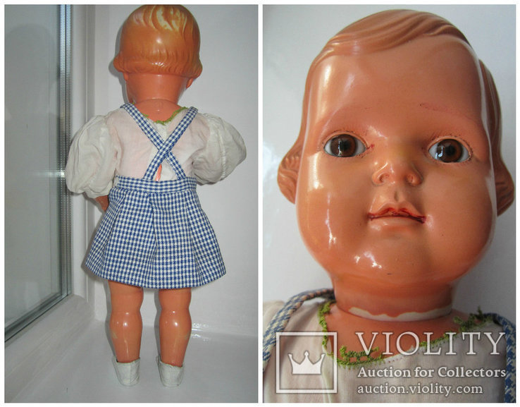  Старинная кукла целлулоид Cellba 40-50гг Германия, фото №6