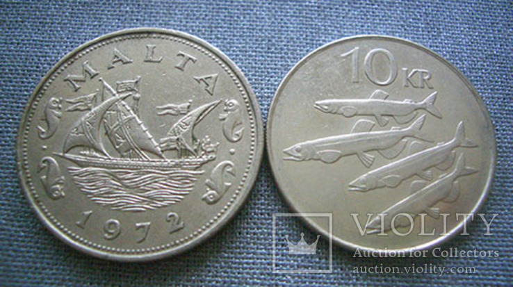 Мальта и Исландия, 2 монеты, фото №2