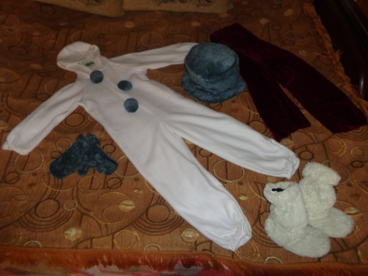 Новогодний костюм "Снеговик" ТМ Сашка, размер 110-122, фото №6