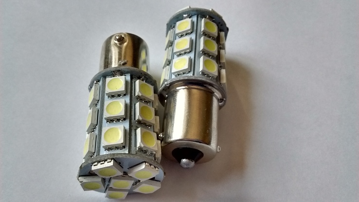 Светодиодные LED автолампочка 1156, P21W желтая (1 шт)
