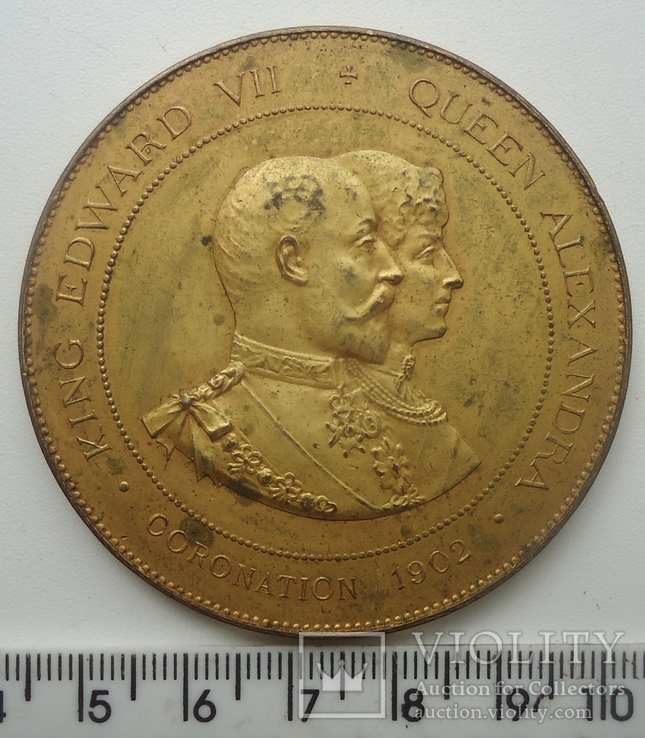 Великобритания 1902 г коронационная медаль Едуард 7-й, фото №2