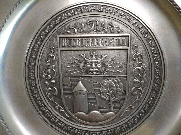Тарелка настенная-г.Бургленгенфельд (Бавария,Германия),металл, фото №3