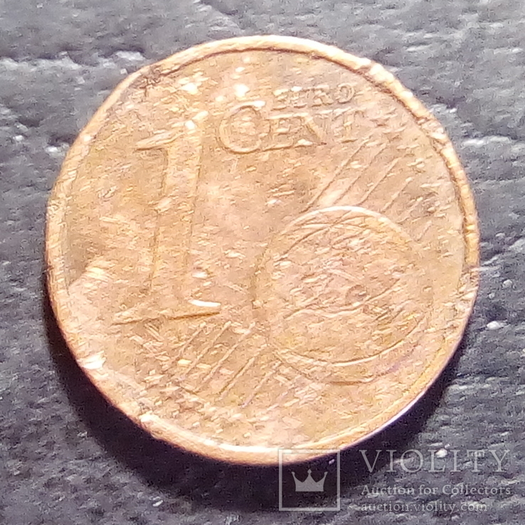 Германия 1 евро цент 2012 год Метка монетного двора (D)  Мюнхен  (547), фото №2