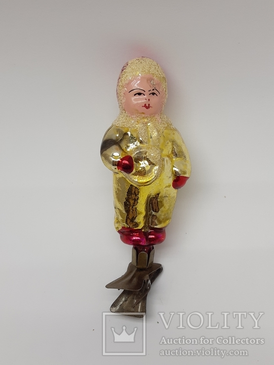 Елочная игрушка Ребенок с колечком, Девочка с погремушкой, СССР