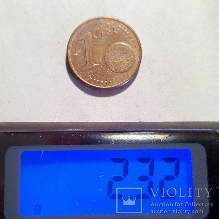 Германия 1 евро цент 2008 год Метка монетного двора (G)  Карлсруе   (545), фото №5