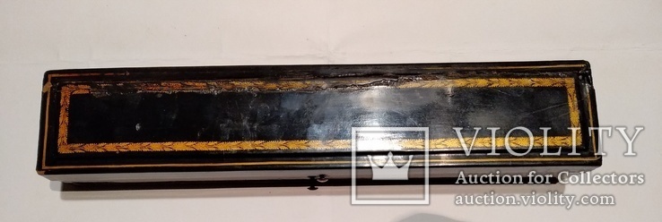 Старинный веер 18 век. Слоновая кость. Китай с росписью в оригинальной коробке, фото №4