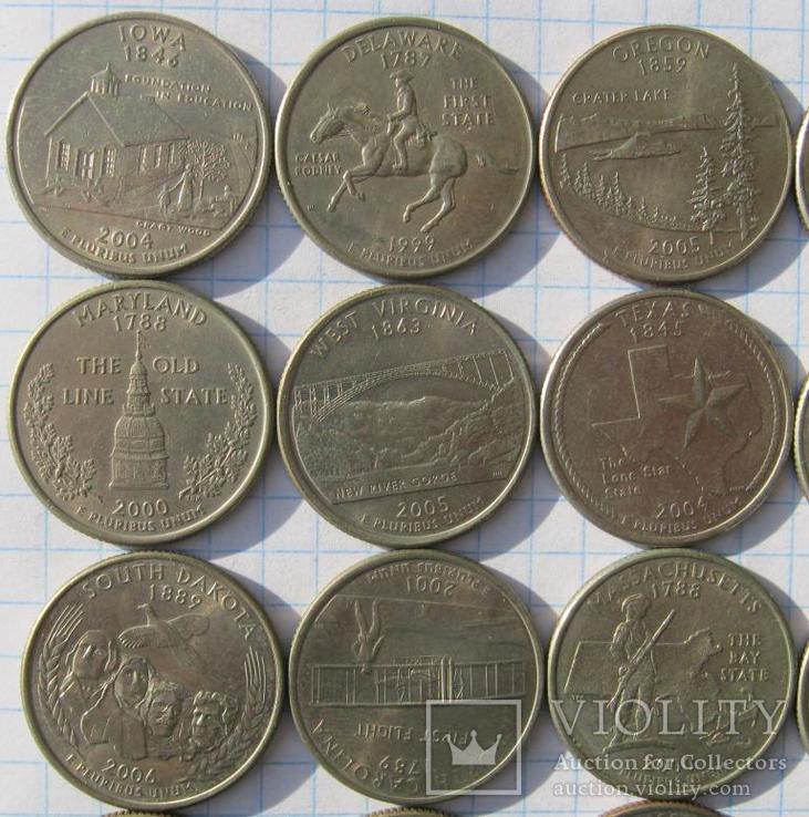 Квотер, 25 центов США (20 шт.)., фото №3