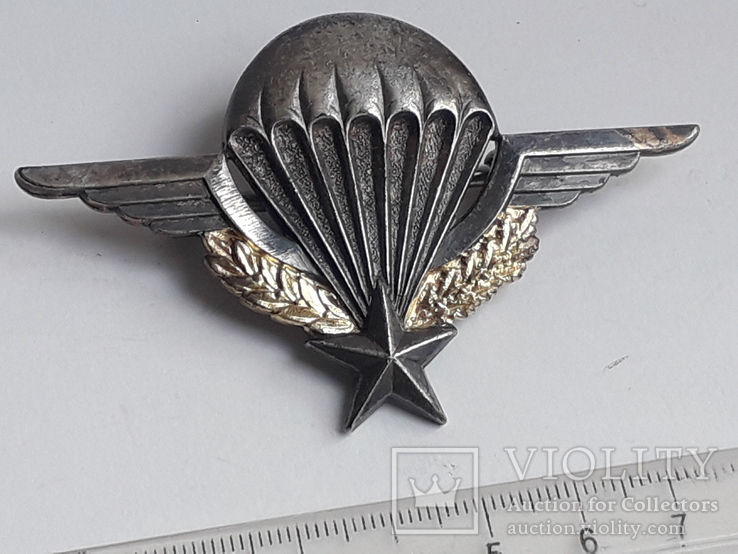 Нагрудный знак, парашютное подразделение, Иностранный легион, Франция, металл, позолота