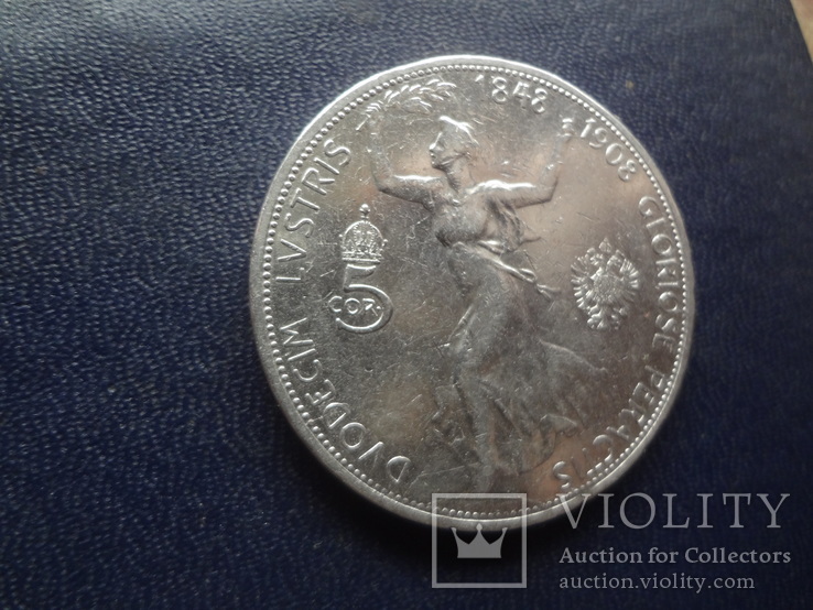 5 крон 1908 Венгрия  серебро   (1.4.1)~, фото №3